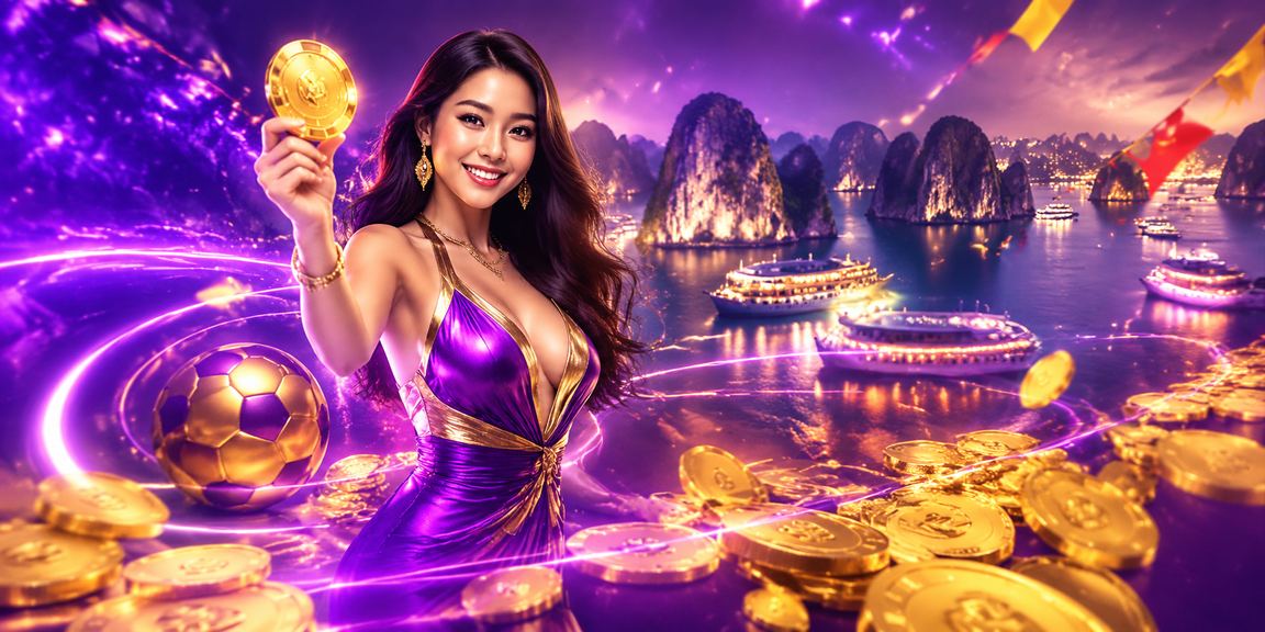 Khung cảnh vịnh Hạ Long về đêm với ánh neon – người dùng online nhận ưu đãi cá cược bóng đá